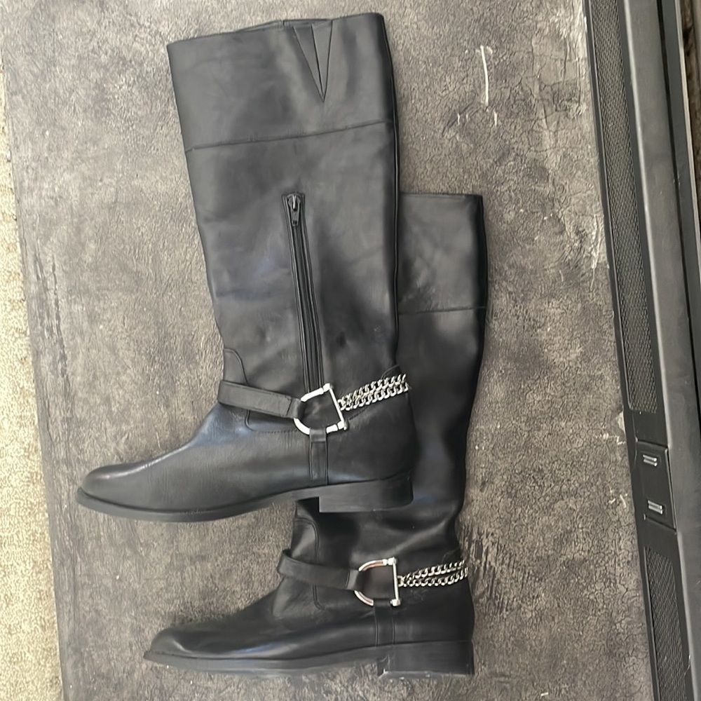 Ralph Lauren black leather boots
